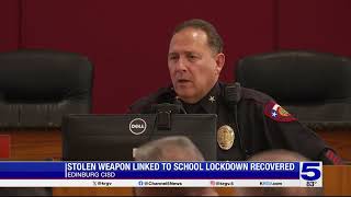 Stolen gun linked to Edinburg CISD lockdown recovered