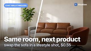 Swap Furniture in a Lifestyle Photo in Visualizee: Same Room, Next Product