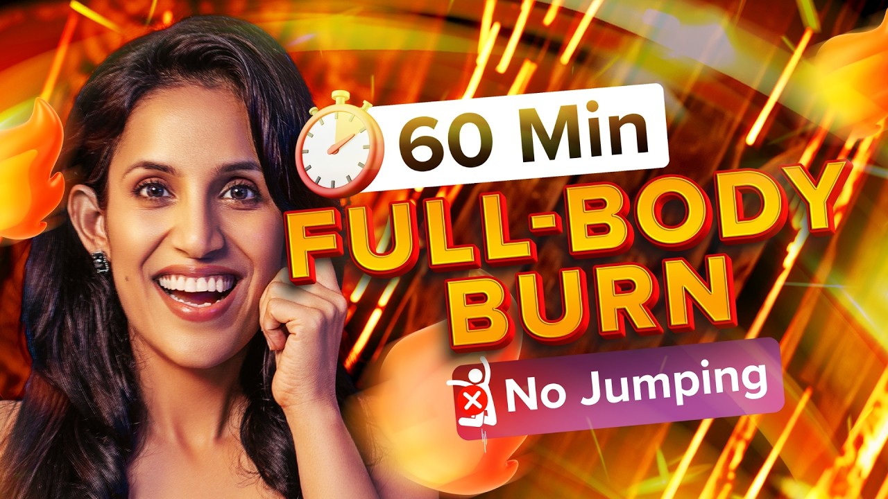 60 min Full Body Fat Burn HIIT Workout - Ab, Core, Arm, Back, Leg ...