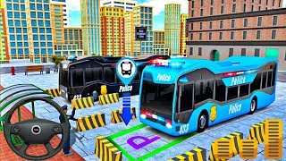 Police Bus Parking: Coach Bus Driving Simulator #2 - New Police Bus Unlocked Android Gameplay FHD screenshot 2