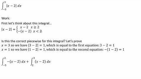 Integrals (Absolute Value Piecewise Function)