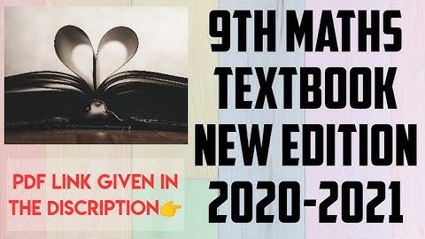 9th Maths Textbook New Syllabus 2020-2021 | Download Here | English Medium |