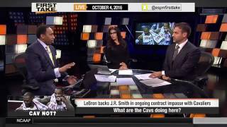 ESPN First Take   LeBron James Warns Cavaliers to Sign J R  Smith