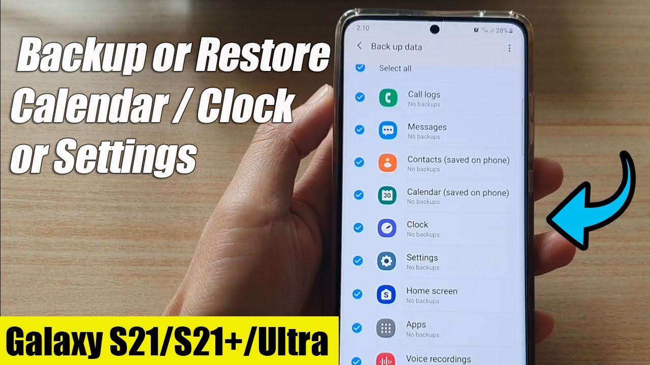 Galaxy S21/Ultra/Plus: How to Backup or Restore Calendar / Clock or Settings - YouTube Galaxy S21/Ultra/Plus: How to Backup or Restore Calendar / Clock or Settings - YouTube