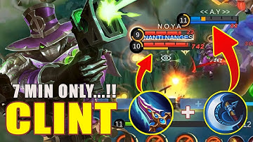 Clint ENEMY KILLER IN 7 MIN.! Clint best build 2023 | Top Global Clint Gameplay in Mobile legends