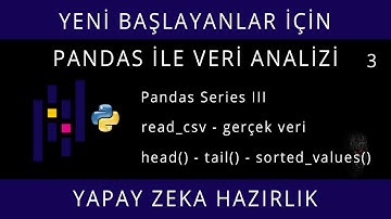 Yeni Başlayanlar İçin Pandas İle Veri Analizi - Ders 3 - Pandas Series III