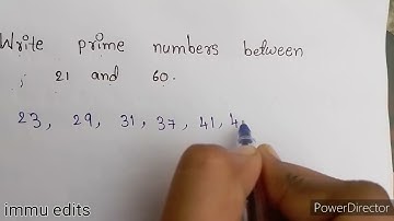 Prime Numbers Between 21 And 60 Math Questions And Answers#education