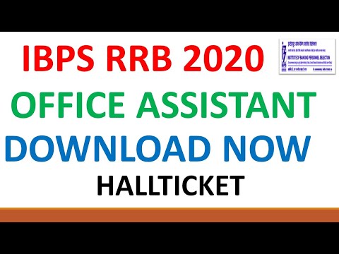 IBPS RRB OFFICE ASSISTANT HALLTICKET 2020 RELEASED DOWNLOAD