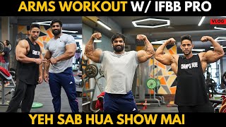 Pro Show Me Kya Hua Rahul Fitness Bhai Ke Sath🤔| Biggest Arms In Mens Physique💪| Nitin Chandila