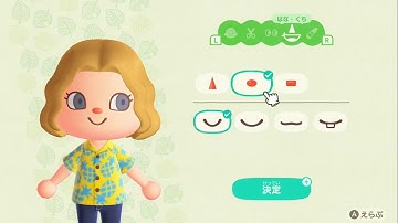 Animal Crossing: New Horizons - character customization footage