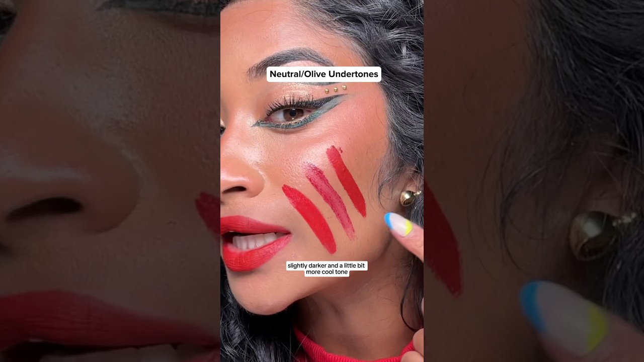 Try this red lip color theory hack for the holidays‼️🫶🏽 These are linked in my LTK in my bio💄