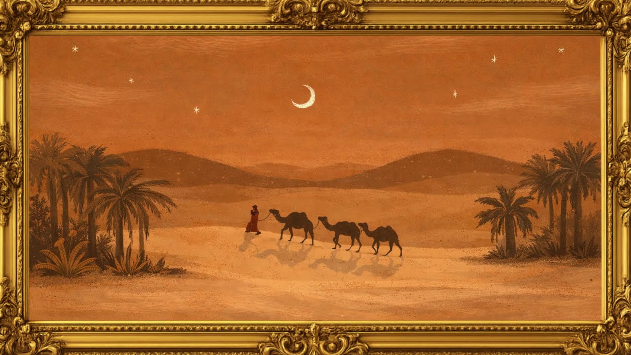 TV ART | Arabian aesthetic | Desert Howling Wind | 1 hour | Sleep Screensaver