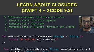 Tutorial on closures in swift 4 for beginners