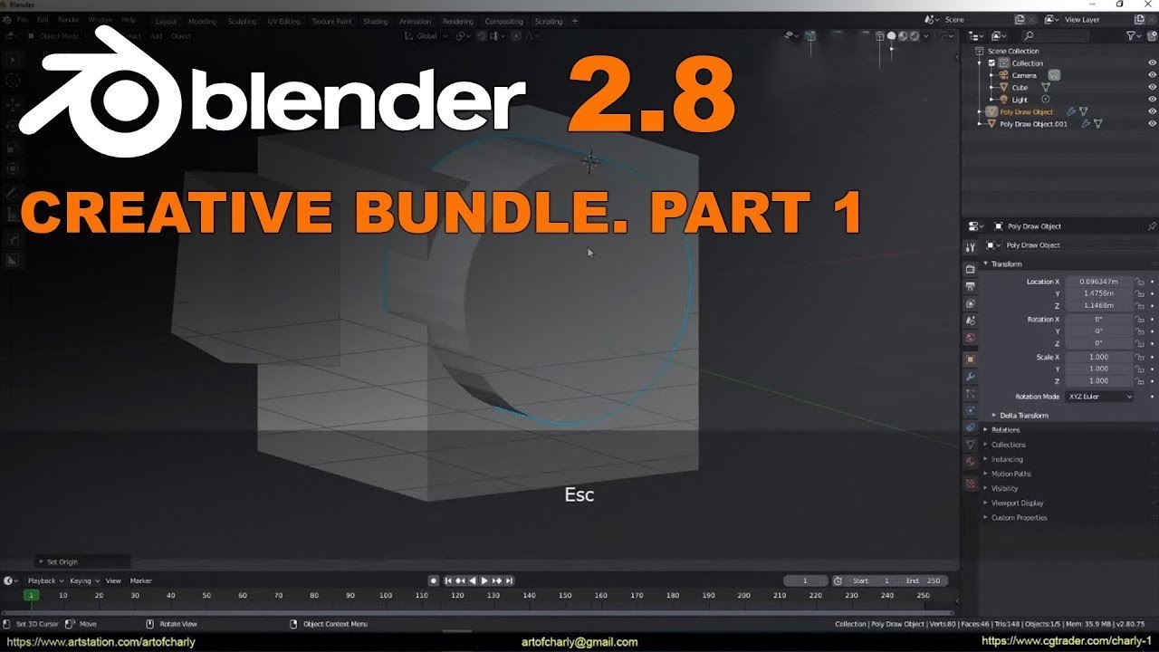 Download Blender 2 8 Tutorial For Begginer Addons Introduction To Creative Bundle Part 1 Youtube
