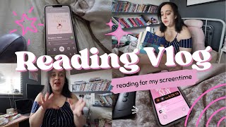 CAN I READ FOR THE AMOUNT OF TIME I WAS ON MY PHONE? || reading vlog!