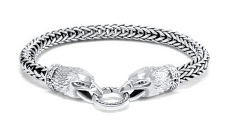 Silver EAGLE Bracelet | Classic foxtail bracelet | dynamisjewelry.com