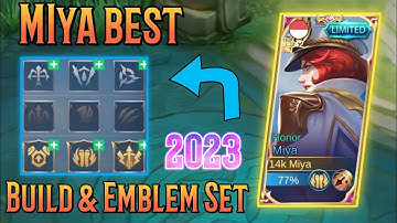 Miya Best Build and Emblem Set 2023 you must know This #fypyoutube #mlbb #india #mlbbcreatorcamp