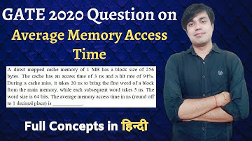 GATE 2020 Question Based on Average Memory Access Time