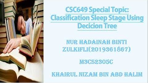 Classification sleep stage using decision tree