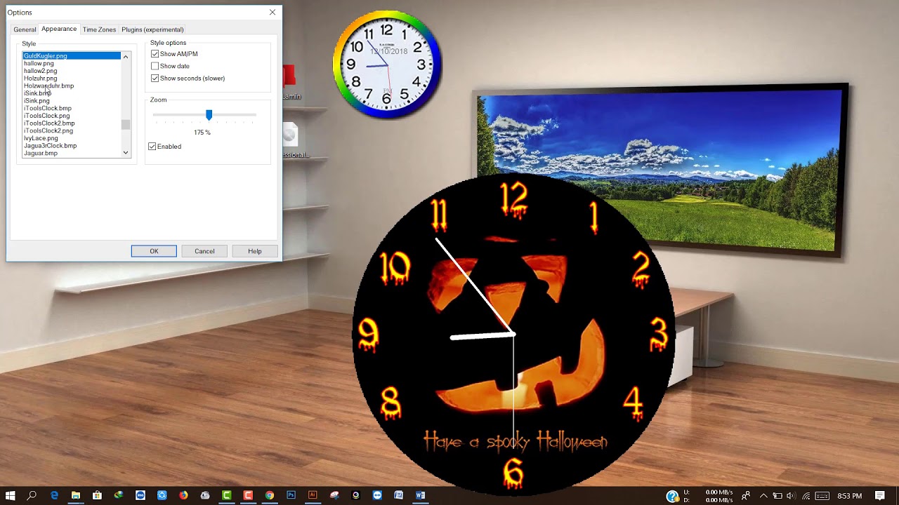 clock for desktop pc
