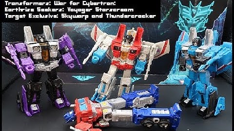 Transformers: Earthrise Seekers: Starscream, and Target Exclusive Skywarp and Thundercracker