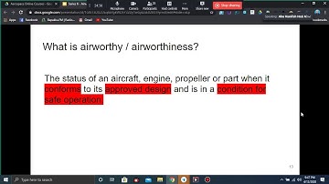 Airworthiness of Aircraft Part 1