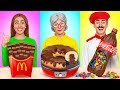 自分 vs おばあちゃんの料理チャレンジ | チョコレートの食べ物 チャレンジ Multi DO Challenge