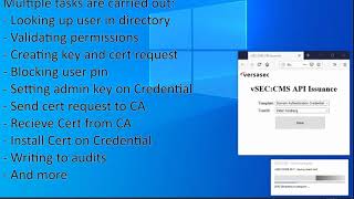 Credential Issuance Using Vseccms Webstart Api