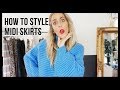 HOW TO STYLE MIDI SKIRTS// FEATURING 5 DIFFERENT BODY TYPES