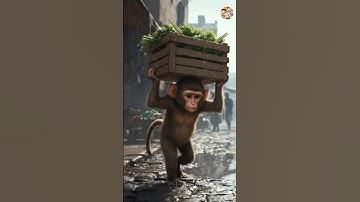 small baby monkey heartouching fish story😩 #shortsfeed #trending #shorts #monkey
