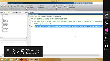 Cara Menutup atau Mengakhiri Jendela Command Window Matlab