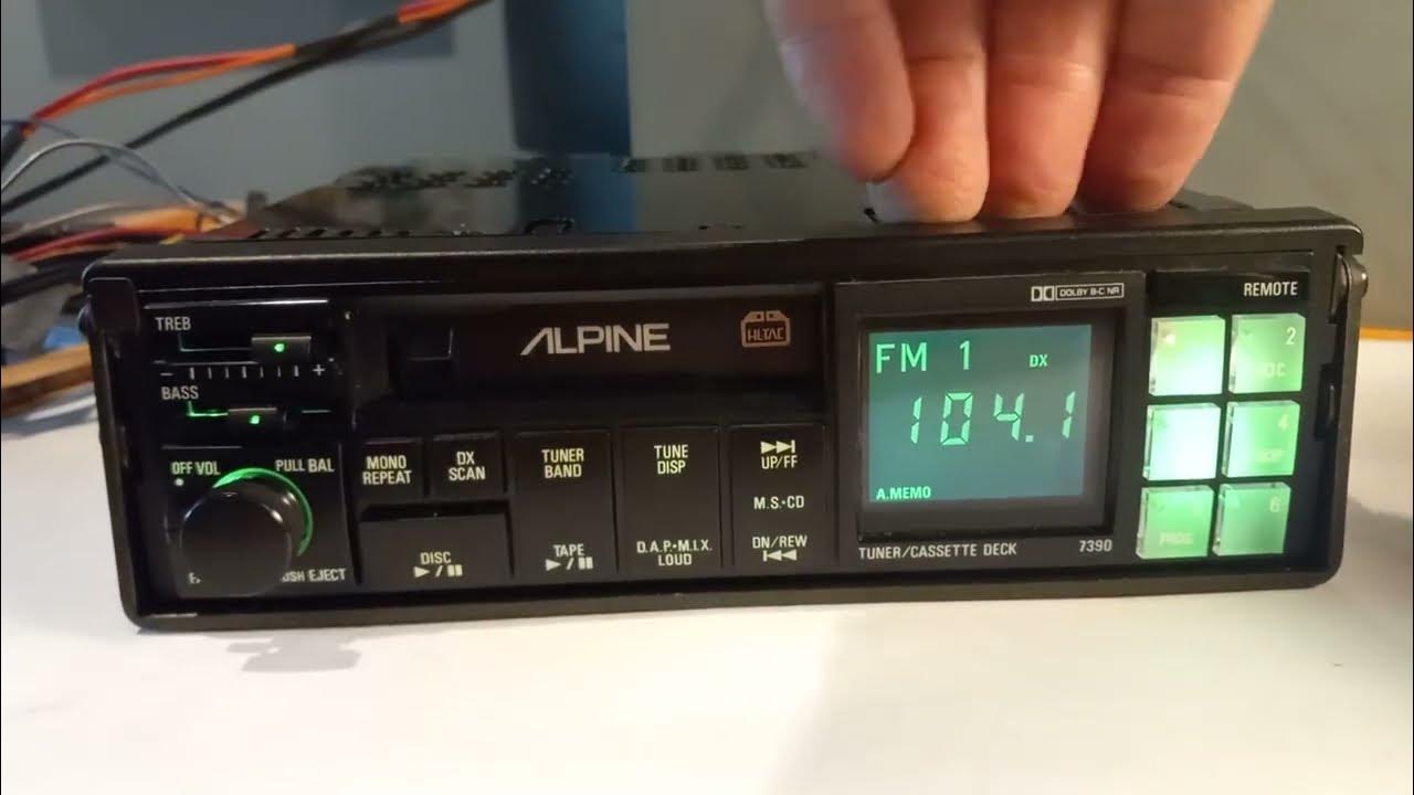 Alpine 7390 car stereo in operation YouTube