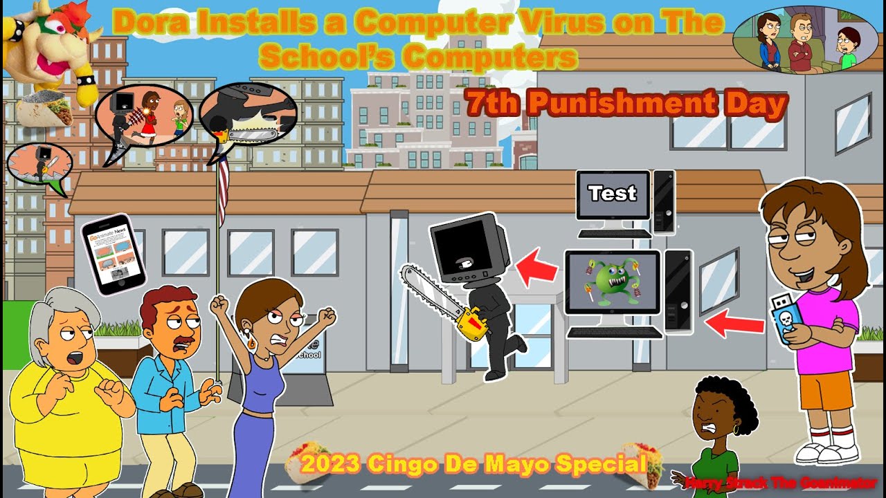 Dora Installs a Computer Virus on The School's Computers/7th Punishment