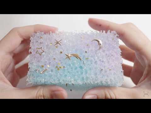 ASMR ☁️ ゆめかわいいスポンジスライム? 音フェチ / sponge slime