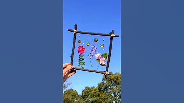 DIY Nature Picture Frame 🌿✨ Made with Twigs! #Shorts #NatureCrafts #DIYForKids #SpringActivities