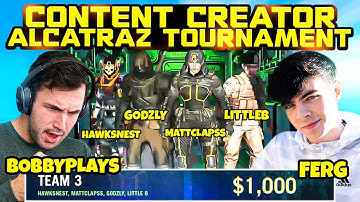 We won $1,000 in a Content Creator ALCATRAZ TOURNAMENT! *INTENSE* Ft. iFerg & BobbyPlays & MANY MORE
