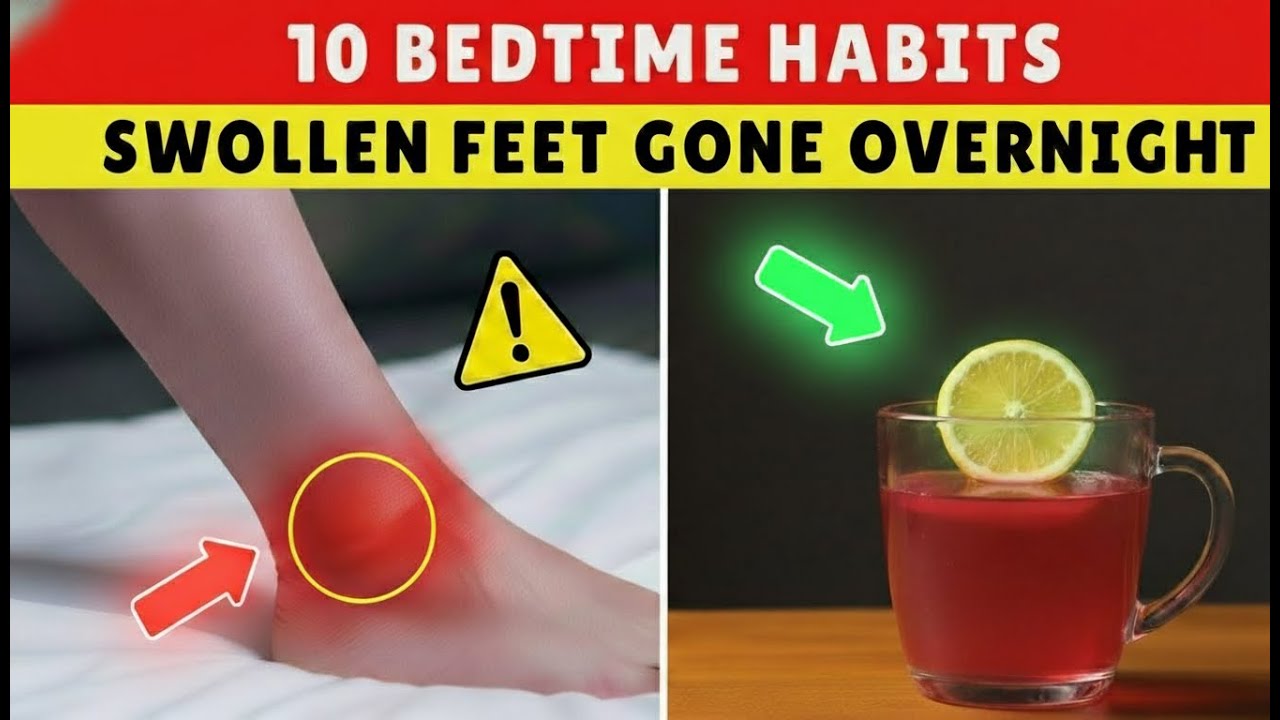 10 Simple Bedtime Habits That Drain Swollen Feet While You Sleep | Senior Health Tips