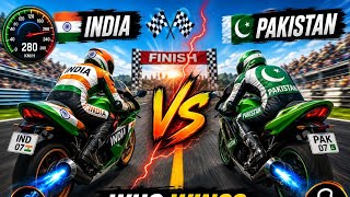 🏍️ IMPOSSIBLE INDIA 🇮🇳 VS PAKISTAN 🇵🇰 GT BIKE RACE | EXTREME HIGH SPEED BATTLE | WHO WINS? screenshot 5