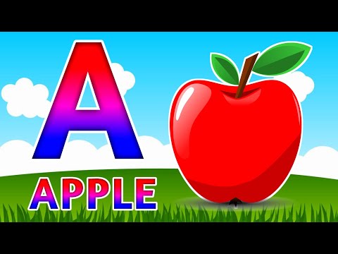 Phonics Song 2 with TWO Words in 3D - A For Apple🍎🍏- ABC Alphabet Songs with Sounds for Children's
