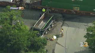 Train, truck collide in Montgomery County