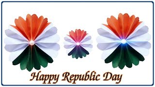 DIY Paper Flower Making | Tricolor | Republic Day Craft | Independence Day Craft | Republic Day 2022