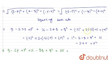 Find the equation to the locus of a moving point which is always equidistant from the points (3 ...