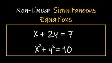 Non linear simultaneous equation