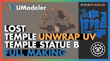 3D Modeling in Unity - Full Making Video of unwrapping TempleStatue_B in the Lost Temple
