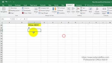Quickly Only Allow Specific Characters To Be Entered In A Range Of Cells