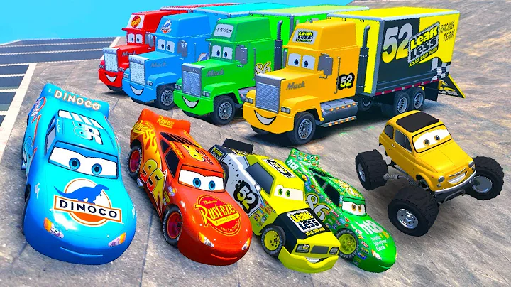 Cars Claude Scruggs Dinoco Lightning McQueen Chick...