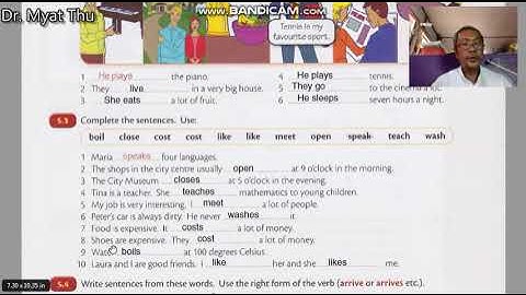 Saya Myat Thu Essential Grammar in Use Unit 005 Exercises