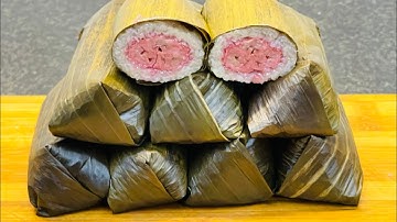 Cách làm bánh chuối nếp hấp đơn giản mà ngon như bánh tét