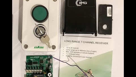 BMGi - Tuning wireless push button to Long Range Receiver -  Purple Antenna