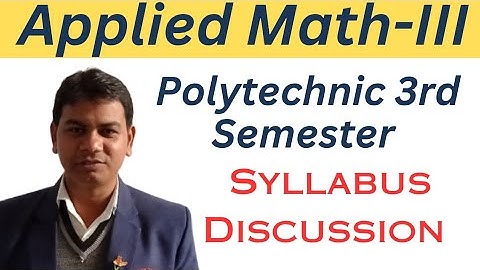 Applied Math-III | Syllabus Discussion by Sunil Sir@PolytechnicPathshala